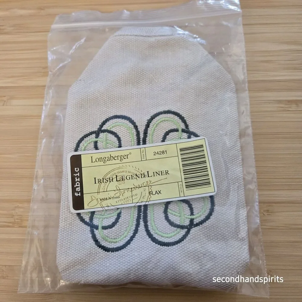 2014 Longaberger Irish Legend Embroidered Liner